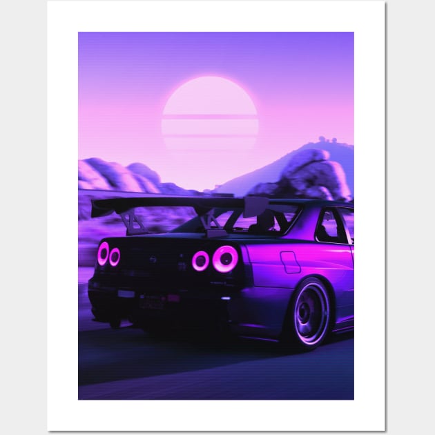 Skyline GTR R34 Wall Art by mrcatguys